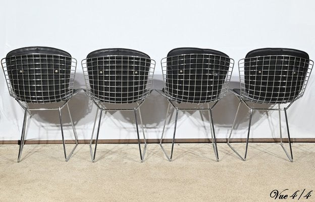 Steel Wire Chairs by Harry Bertoia for Knoll, 1970s, Set of 4-RVK-1806889