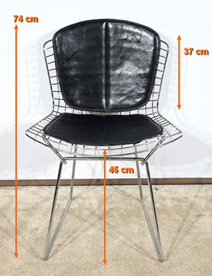 Steel Wire Chairs by Harry Bertoia for Knoll, 1970s, Set of 4-RVK-1806889