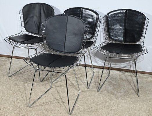 Steel Wire Chairs by Harry Bertoia for Knoll, 1970s, Set of 4-RVK-1806889