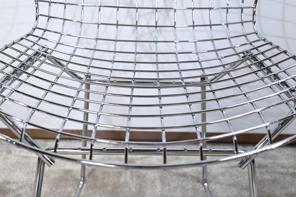 Steel Wire Chairs by Harry Bertoia for Knoll, 1970s, Set of 4-RVK-1806889