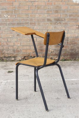 Steel & Wood Student Desk Chair by Jacques Hitier, France, 1950s-XIJ-1170339