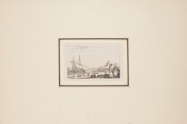 Stefano Della Bella, Harbor, Etching, 17th Century-ZCI-1781526