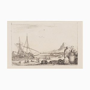 Stefano Della Bella, Harbor, Etching, 17th Century-ZCI-1781526