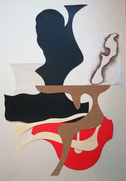 Stefano Mazzolini, Binbsper, 2023, Collage on Paper