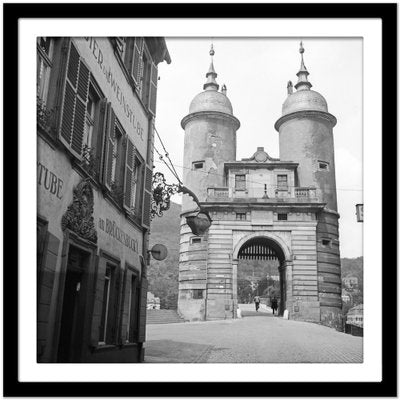 Steingasse, Brueckentor, Old Bridge, Heidelberg Germany 1938, Printed 2021-DYV-990642