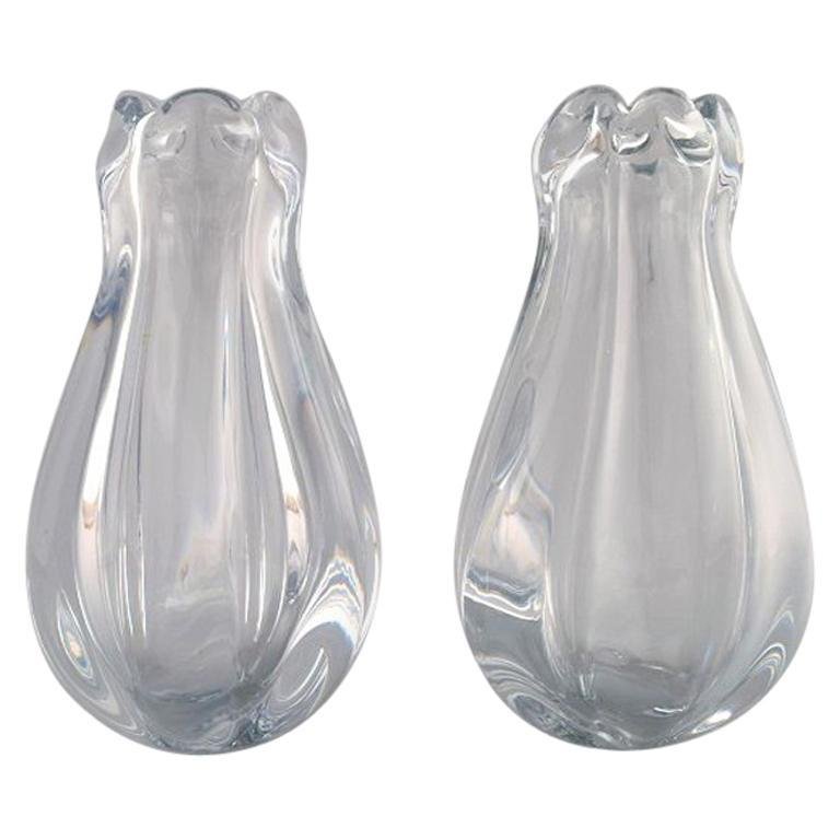 Stella Polaris Vases by Vicke Lindstrand for Orrefors, Set of 2