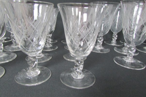 Stemmed Glasses with Flared Shape, 1960s, Set of 29-RDN-1323151