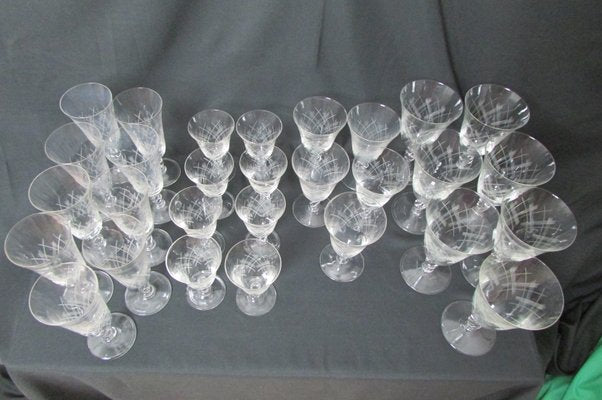 Stemmed Glasses with Flared Shape, 1960s, Set of 29-RDN-1323151