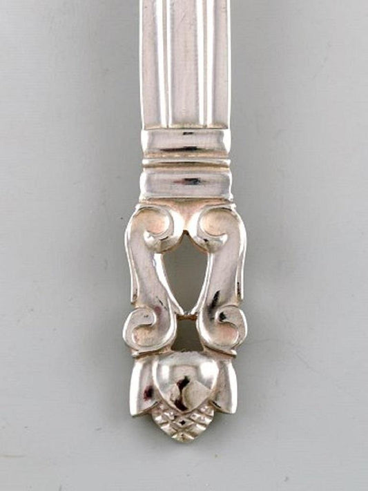 Sterling Silver Acorn Lunch Fork by Georg Jensen, 1930s