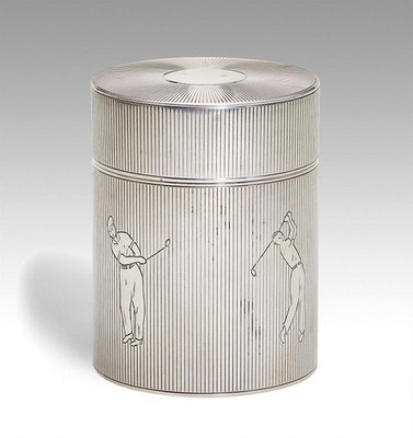 Sterling Silver Lidded Box, 1930s-HDU-1970181