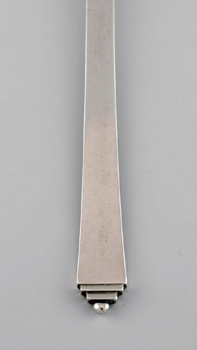 Sterling Silver Pyramid Cold Meat Forks from Georg Jensen, 1930s, Set of 2