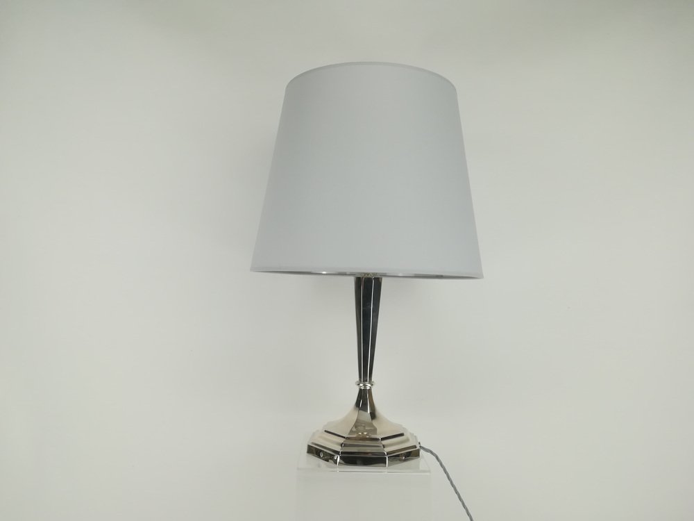 Sterling Silver Table Lamp, 1910s