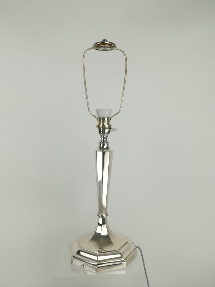 Sterling Silver Table Lamp, 1910s