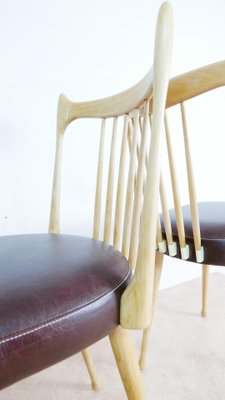 Stevens Leather Chairs, the Netherlands, 1950s, Set of 2-KK-1107364