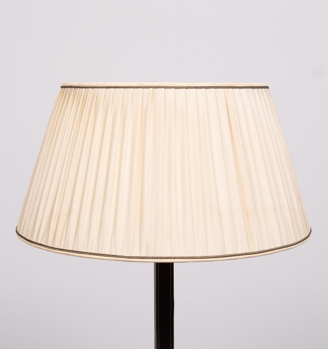 Stich Leather Floor Lamp from SCE, France, 1980s