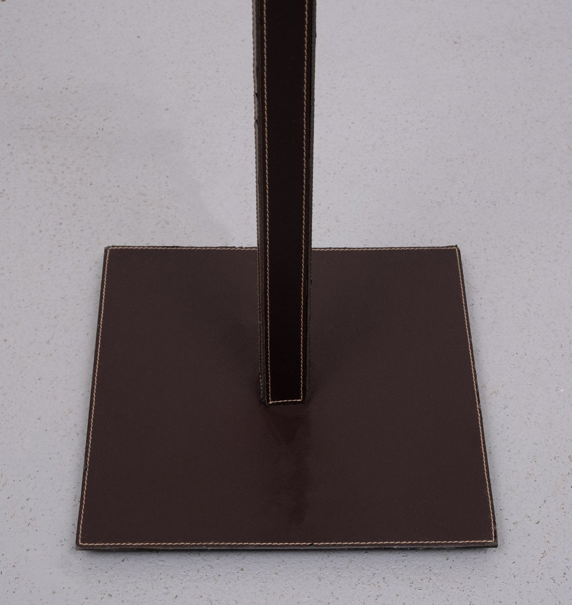 Stich Leather Floor Lamp from SCE, France, 1980s