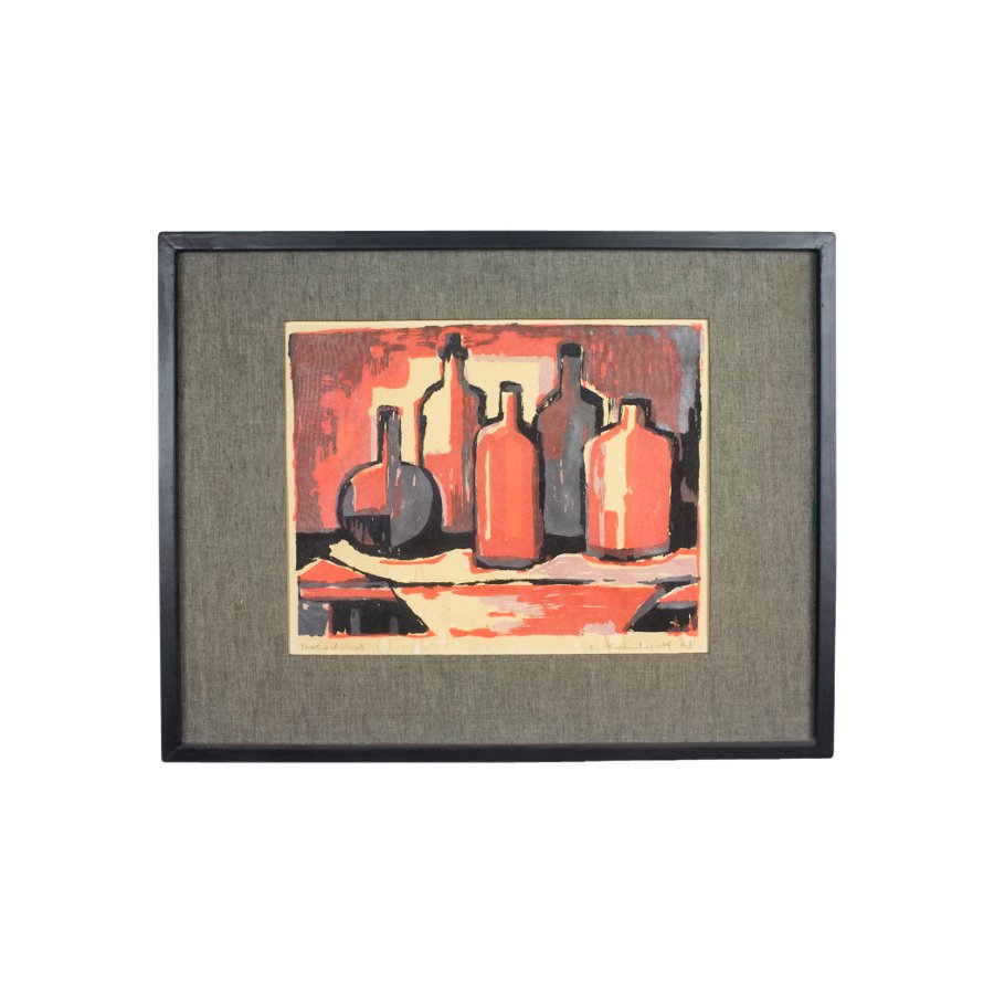 Still Life, 1960s, Color Lithograph, Framed