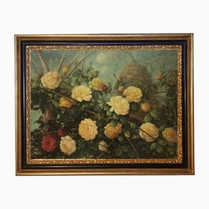 Still Life of Flowers, Italian School, Italy, Oil on Canvas, Framed-YUW-1299325