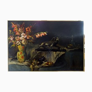 Still Life, Oil on Wood, France, Early 20th Century-MLN-941993