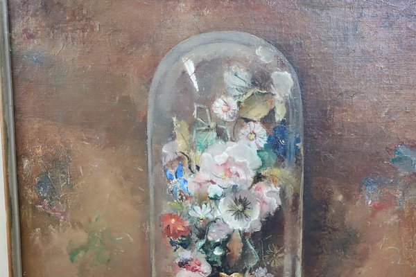 Still Life with Flowers, 1938, Oil on Board, Framed-DCO-1700238