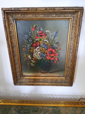 Still Life with Flowers, Late 19th Century, Gouache, Framed-AWH-1354571