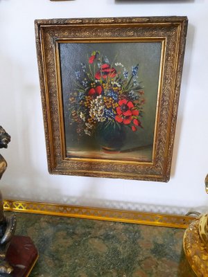 Still Life with Flowers, Late 19th Century, Gouache, Framed-AWH-1354571