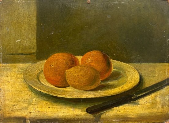 Still Life with Fruit, Early 20th Century, Oil on Cardboard, Framed-QKG-1357202