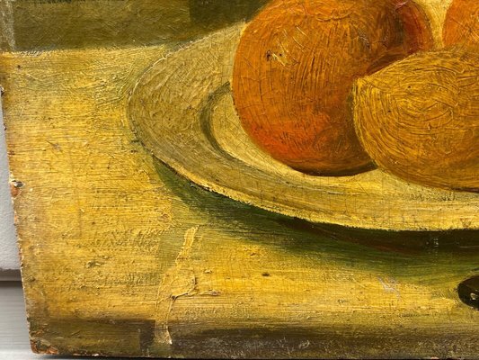 Still Life with Fruit, Early 20th Century, Oil on Cardboard, Framed-QKG-1357202