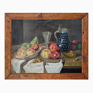 Still Life with Fruit, Late 1800s, Painting, Framed-BGS-1077806