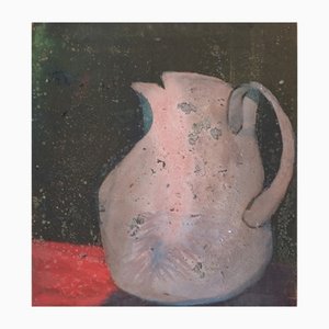 Still Life with Jug, Late 20th Century, Oil on Board-AOI-1110894