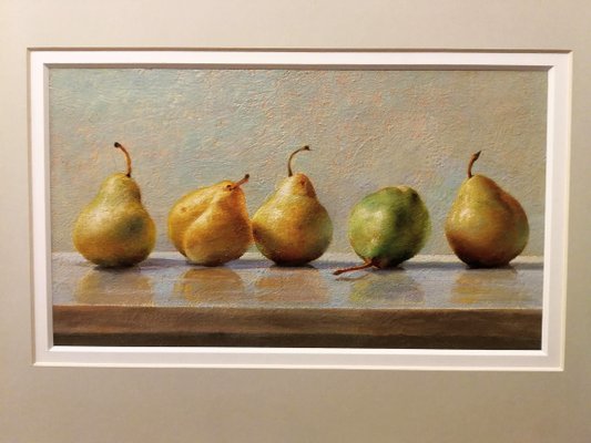 Still Life with Pears, Oil on Canvas, Framed-FSD-1215443