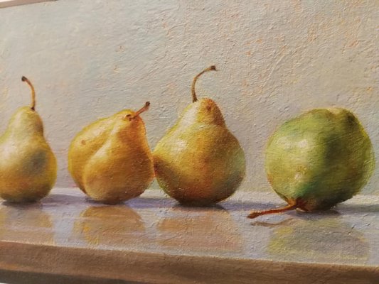 Still Life with Pears, Oil on Canvas, Framed-FSD-1215443