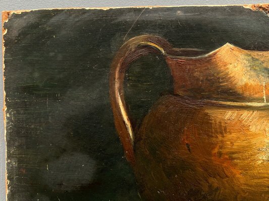 Still Life with Pitcher and Onions, Early 20th Century, Oil on Cardboard, Framed-QKG-1357196