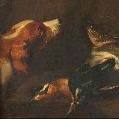 Still Life with Prey, Oil on Wooden Board, 1800s-VMM-2033306