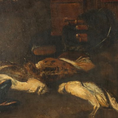 Still Life with Prey, Oil on Wooden Board, 1800s-VMM-2033306