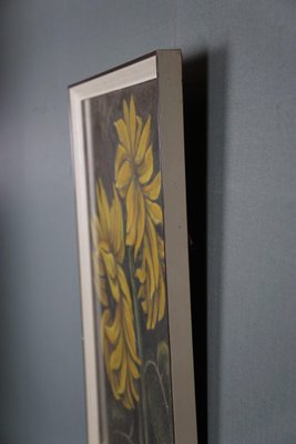 Still Life with Sunflowers, Chalk Drawing, Framed-HPP-1727044