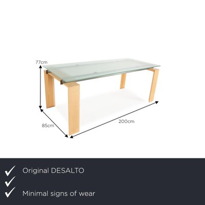 Stilt Glass Dining Table in Blue from DESALTO-RQW-2036339