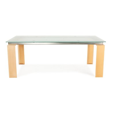 Stilt Glass Dining Table in Blue from DESALTO-RQW-2036339