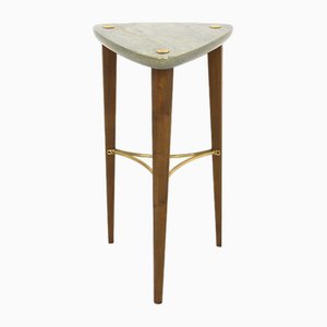 Stone and Beech Pedestal from Glas & Trä, Sweden, 1950s-GEK-1746190