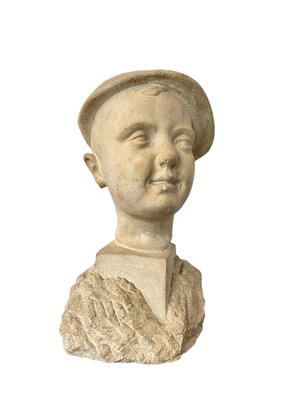 Stone Carving Bust of a Boy, France, 1961-FSD-1345214