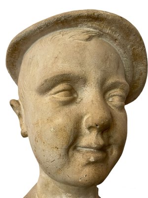 Stone Carving Bust of a Boy, France, 1961-FSD-1345214