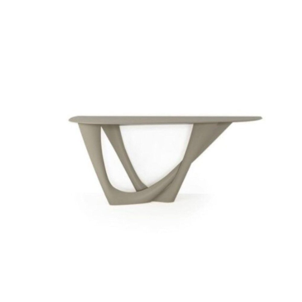 Stone Grey Duo Steel Base and Top G-Console by Zieta