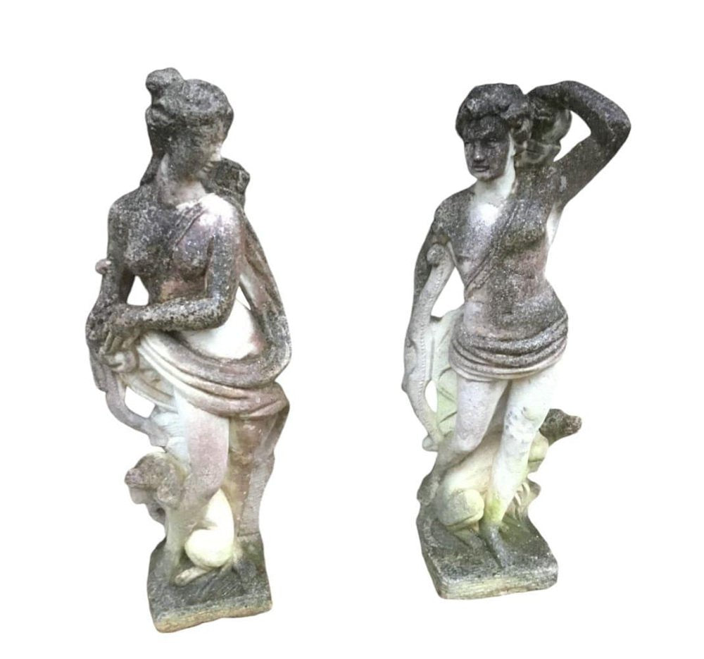 Stone Sculptures, 1950s, Set of 2