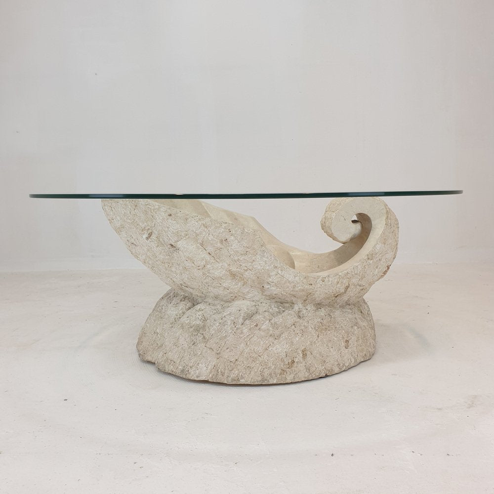 Stone Shell Coffee Table from Magnussen Ponte Mactan, 1980s