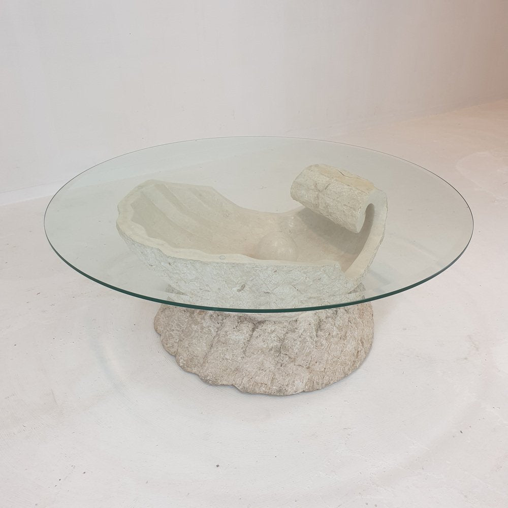 Stone Shell Coffee Table from Magnussen Ponte Mactan, 1980s