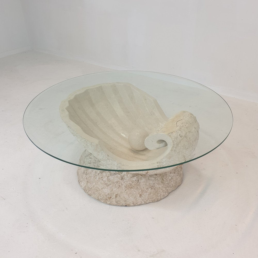 Stone Shell Coffee Table from Magnussen Ponte Mactan, 1980s