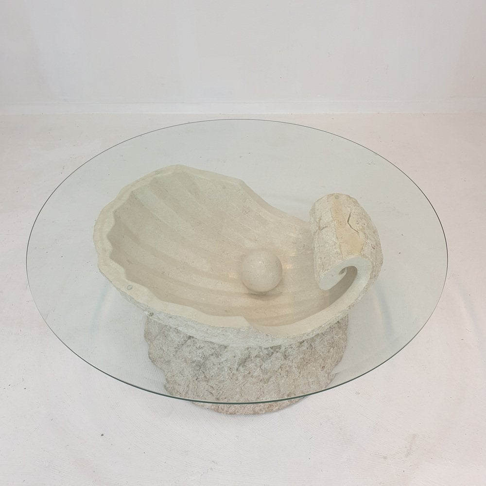 Stone Shell Coffee Table from Magnussen Ponte Mactan, 1980s