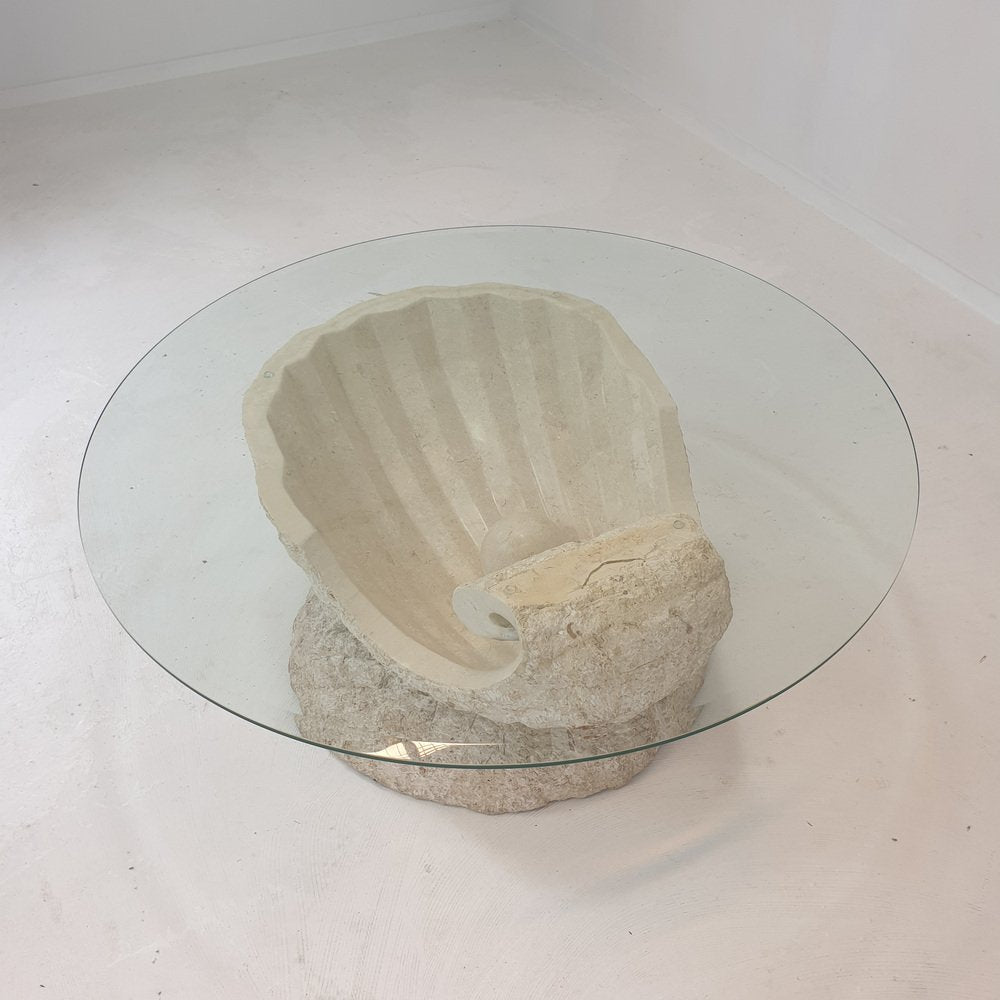 Stone Shell Coffee Table from Magnussen Ponte Mactan, 1980s