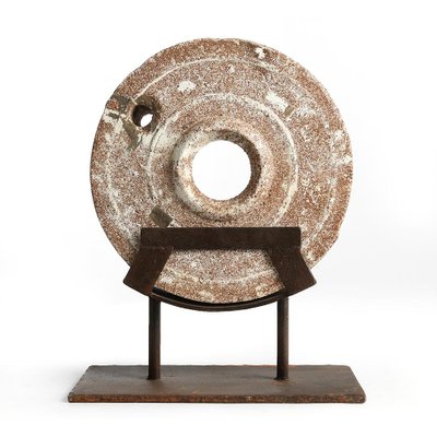 Stone Wheel on Iron Stand, 1890s-NQ-702210