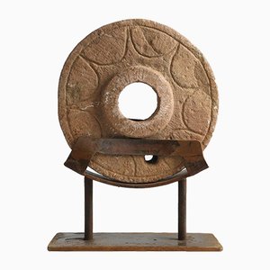 Stone Wheel on Iron Stand, 1890s-NQ-702211